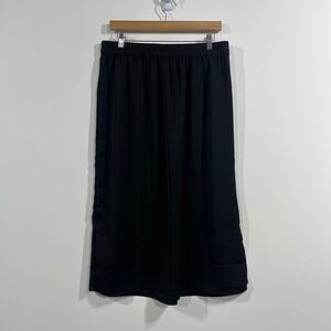 Gap Black Midi Slip Skirt Womens Large Dark Romantic Whimsigoth Fairy Grunge